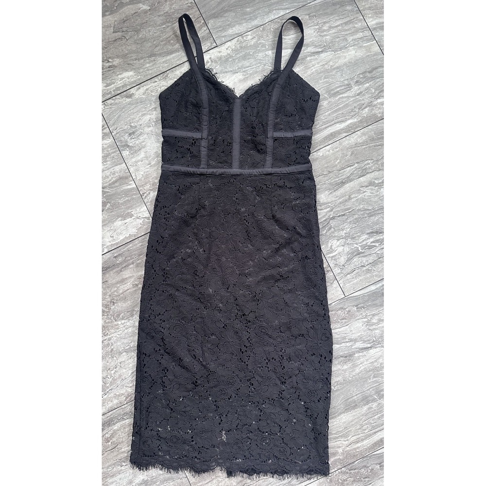 Express Black Floral Lace Sheath Dress Size 0 Formal Dinner Cocktail Elegant NWT